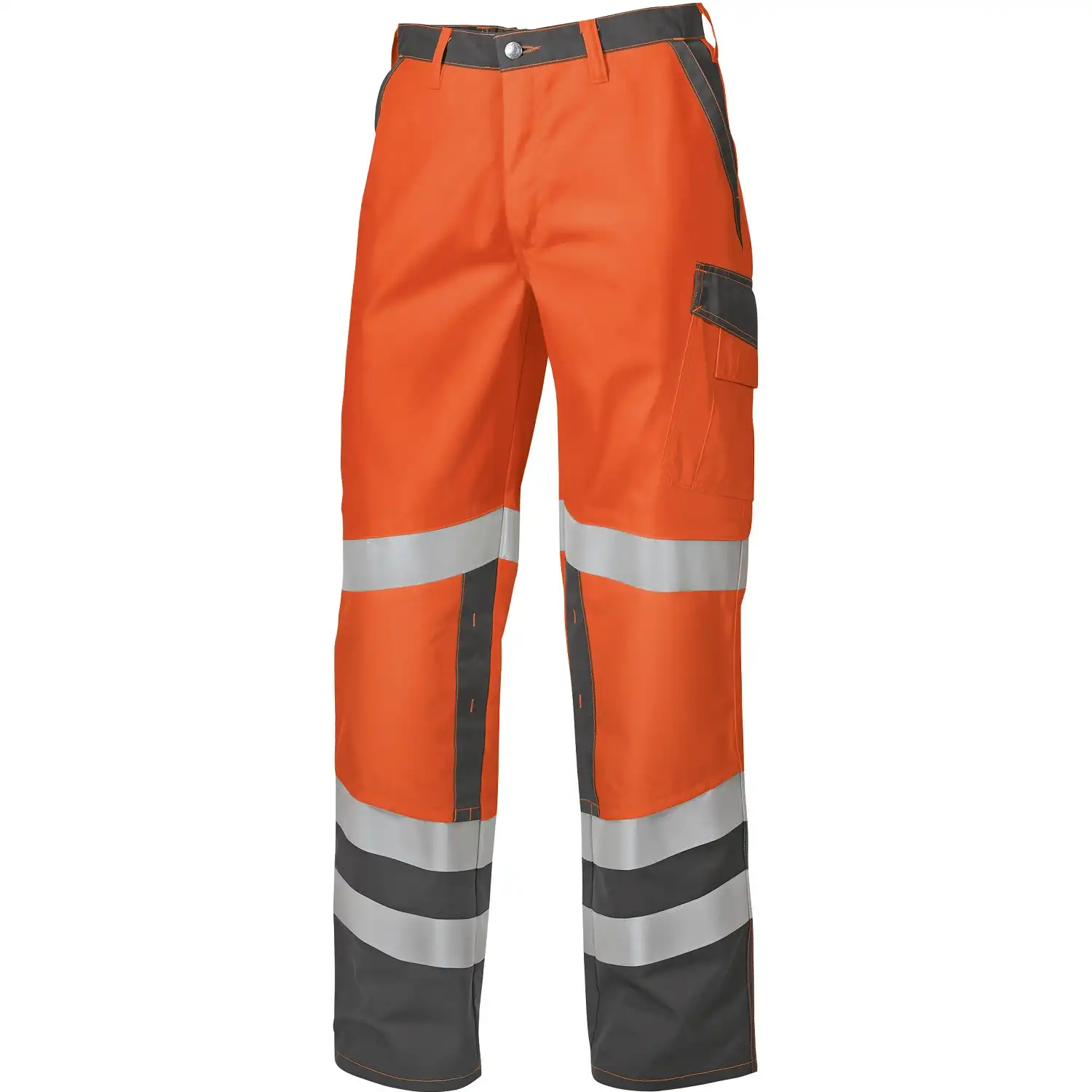 Warnschutz Bundhose "2010-845" Hi-Vis Comfort in warnorange/dunkelgrau, 60 - Thumbnail 1