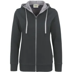 Damen-Kapuzen-Jacke Bonded 255 M, anthrazit
