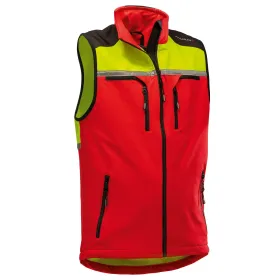 Funktionsweste &quot;KlimaAIR®&quot; L, rot/neongelb