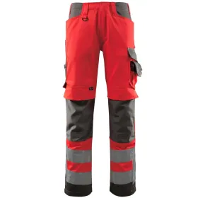 Warnschutz-Hose &quot;KENDAL&quot; Safe Supreme rot/dunkelanthrazit, 82C54 (EU 54)