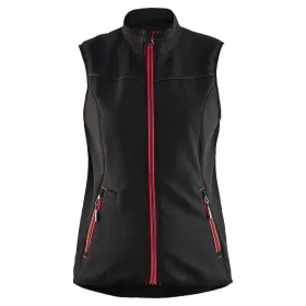 Damen Softshellweste &quot;3851&quot; schwarz/rot, XS