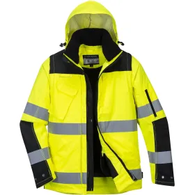 Warnschutz Winterjacke 3in1 &quot;C469&quot; Pro XXL, gelb/schwarz