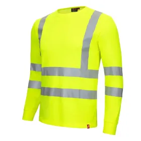 Warnschutz Langarmshirt Kl. 3 &quot;MOTION TEX VIZ&quot; UV-Schutz L, gelb