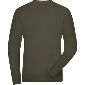 Bio Stretch Langarmshirt &quot;JN1804&quot; UV-Schutz olive, M
