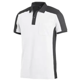 Polo-Shirt zweifarbig &quot;KONRAD&quot; L, weiß/anthrazit