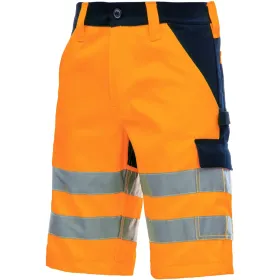 Warnschutz Shorts &quot;MOTION TEX VIZ&quot; orange/marine, 54