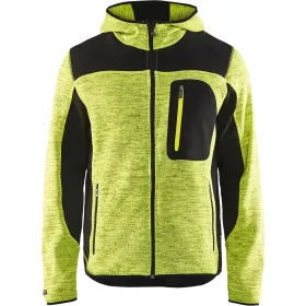 Strickjacke &quot;4930&quot; mit Softshell M, gelb/schwarz