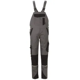 Damen Stretch-Latzhose "Norit" 40, schiefer/schwarz