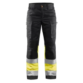 Damen Warnschutz Bundhose &quot;7161&quot; schwarz/gelb, C46