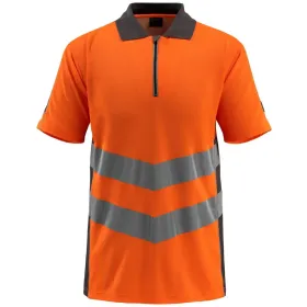Warnschutz Polo-Shirt &quot;MURTON&quot; Safe Supreme UV-Schutz warnorange/anthrazit, L