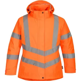 Damen Warnschutz Winterjacke &quot;LW74&quot; Orange, S