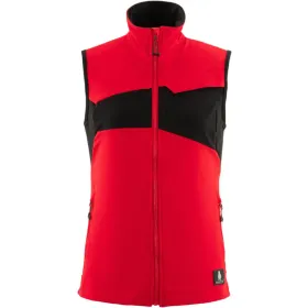 Damen Stretch-Arbeitsweste &quot;ACCELERATE&quot; M, verkehrsrot/schwarz