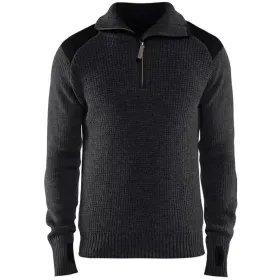 Woll-Troyer "4630" dunkelgrau/schwarz XL