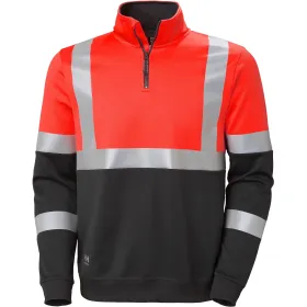 Warnschutz Zip-Sweatshirt &quot;ADDVIS&quot; rot/schwarz, XL