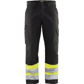 Warnschutz Bundhose "1564" C52, schwarz/gelb
