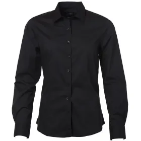 Damen Langarm Bluse &quot;JN677&quot; L, black