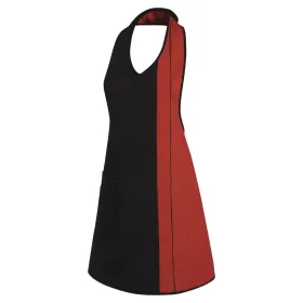 Damen-Latzschürze &quot;11/2540&quot; schwarz/rot, 34