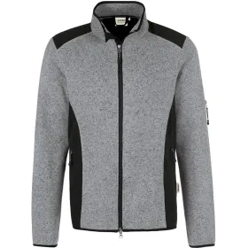Strickfleece-Jacke &quot;DAWSON&quot; 836 L, grau-meliert