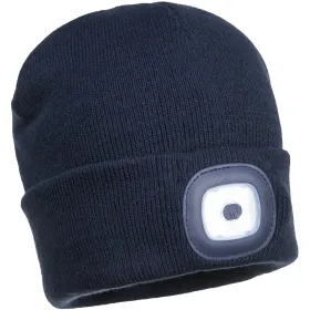 LED Wintermütze doppelseitig  &quot;B028&quot; marine