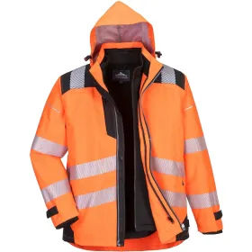 Warnschutz Winterjacke 3in1 &quot;PW365&quot; PW3 orange/schwarz, 3XL