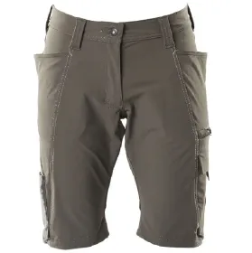 Damen Stretch-Shorts "ACCELERATE PEARL" C54 (EU 54), dunkelanthrazit