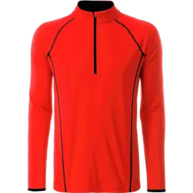 Funktionsshirt Langarm &quot;JN498&quot; M, bright-orange/black