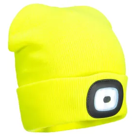 LED Wintermütze &quot;B029&quot; flourgelb