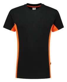 T-Shirt Bicolor &quot;102004&quot; Workwear black/orange, M