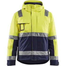 Warnschutz Winterjacke &quot;4870&quot; L, gelb/marine
