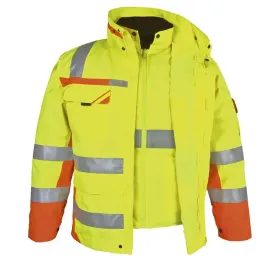 Winter Warnschutzparka 3in1 XL, gelb/orange