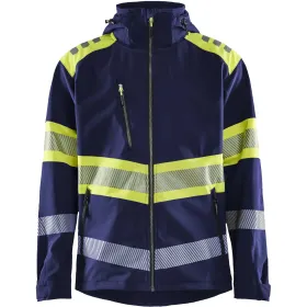 Warnschutz Softshelljacke &quot;4494&quot; L, marine/gelb