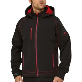 Softshelljacke &quot;TWOTONE TECH&quot; schwarz/rot, XXL