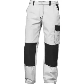 Bundhose Twill 245g/m²  48, weiß/grau