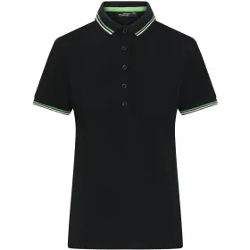 Damen Polo-Shirt &quot;JN1305&quot; XXL, black/white/lime-green