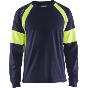 Langarmshirt &quot;3520&quot; M, marine/gelb