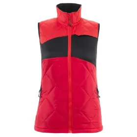 Damen Steppweste mit CLIMASCOT® „ACCELERATE“ M, verkehrsrot/schwarz