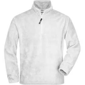 Half-Zip Fleece-Pullover&quot;JN043&quot; M, Weiß