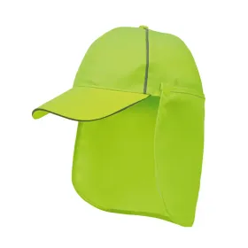 Hi-Viz Cap m. Nackenschutz KOLJA UV-Schutz  gelb