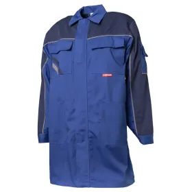 Berufsmantel &quot;HIGHLINE&quot; 285 g/m² Canvas-Gewebe 54, kornblau/marine/zink