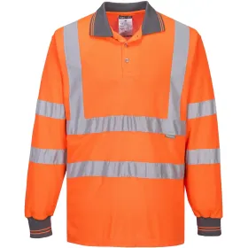 Warnschutz Langarm Poloshirt &quot;S277&quot; Orange, XL