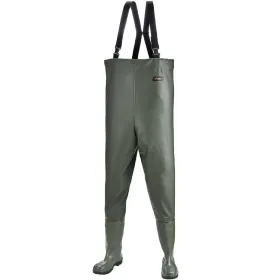 Standard-Wathose 400g/m² mit Stiefel S5 grün 46