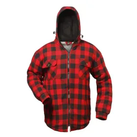 Thermohemd mit Kapuze  L, rot/schwarz