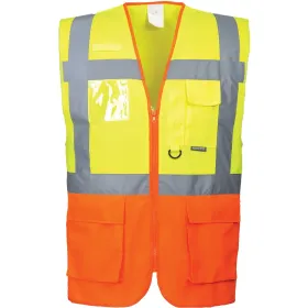 Warnweste Executive &quot;PRAG&quot; Kl. 2 gelb/orange M