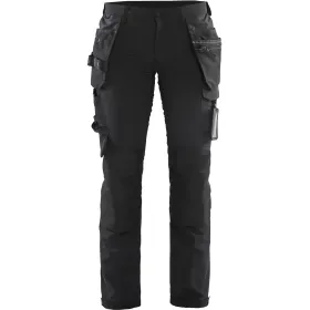 Damen Stretch Handwerkerhose "7192" schwarz/dunkelgrau, C40