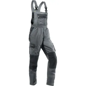 Latzhose &quot;StretchZone®&quot; Canvas® grau/schwarz 60