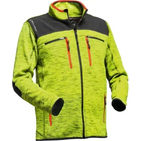 Strickjacke &quot;INUIT&quot; L, neon-yellow