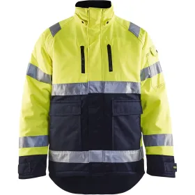 Warnschutz-Winterjacke &quot;4828&quot; gelb/marine, M