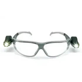 Schutzbrille "LIGHT VISION LED" silber PC klar