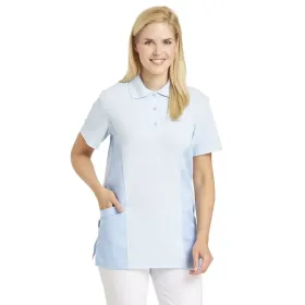 Damen-Poloshirt Halbarm &quot;08/2546&quot; hellblau, XXL