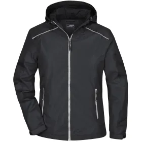 Damen Regenjacke &quot;JN1117&quot; XXL, black/silver